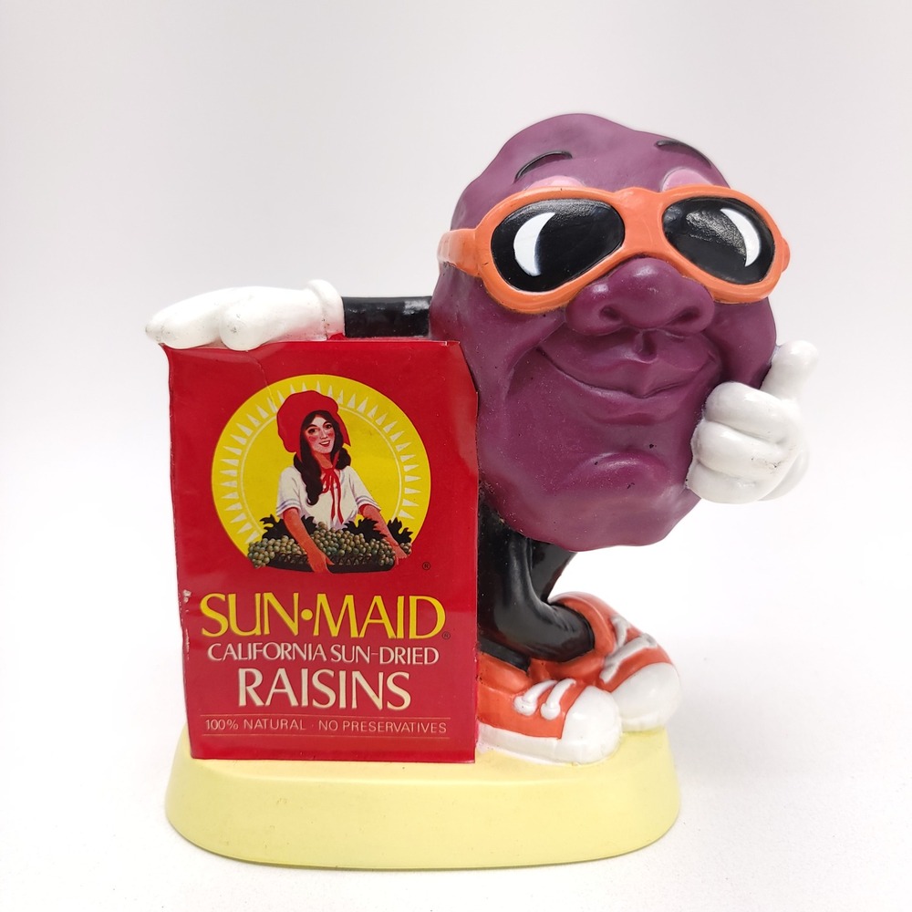Vintage 1987 California Raisins Sun-Maid Coin Bank Applause Will Vinton PVC
